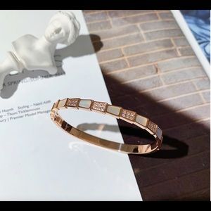 Serpentine Snake bracelet with mother of pearl